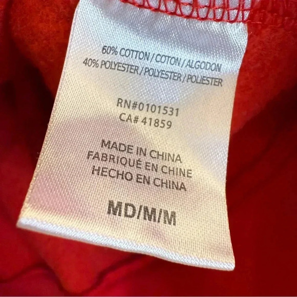 Disney Women's M Mickey Mouse Christmas Pullover Red Sweatshirt Holiday - Picture 12 of 13